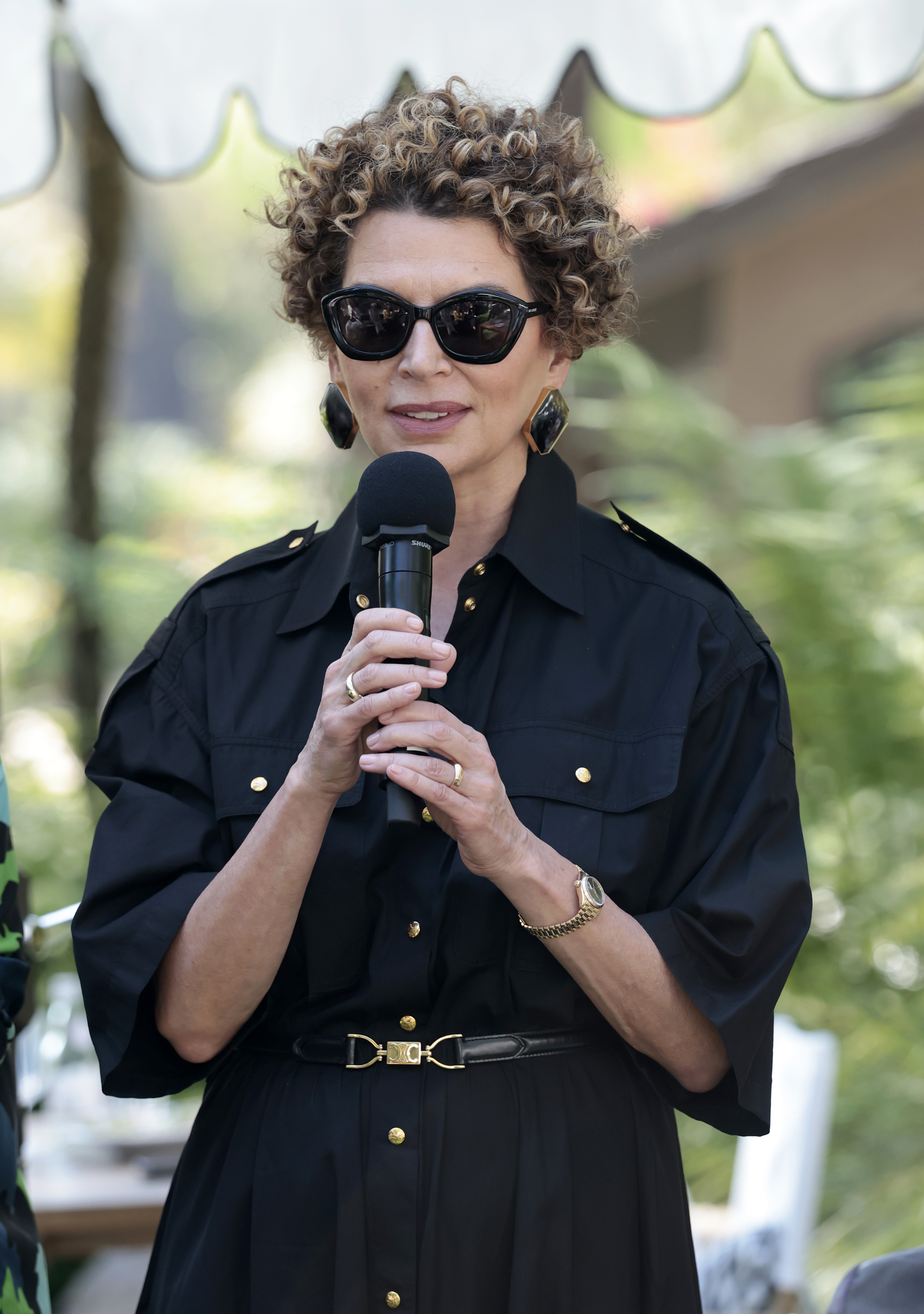 LOS ANGELES, CALIFORNIA - FEBRUARY 26: Donna Langley, Chairman, NBCUniversal Studios & Entertainment speaks during the 97th Academy Awards Luncheon for Female Nominees hosted by Diane von Furstenberg on February 26, 2025 in Los Angeles, California.  (Photo by Monica Schipper/Getty Images for DVF)