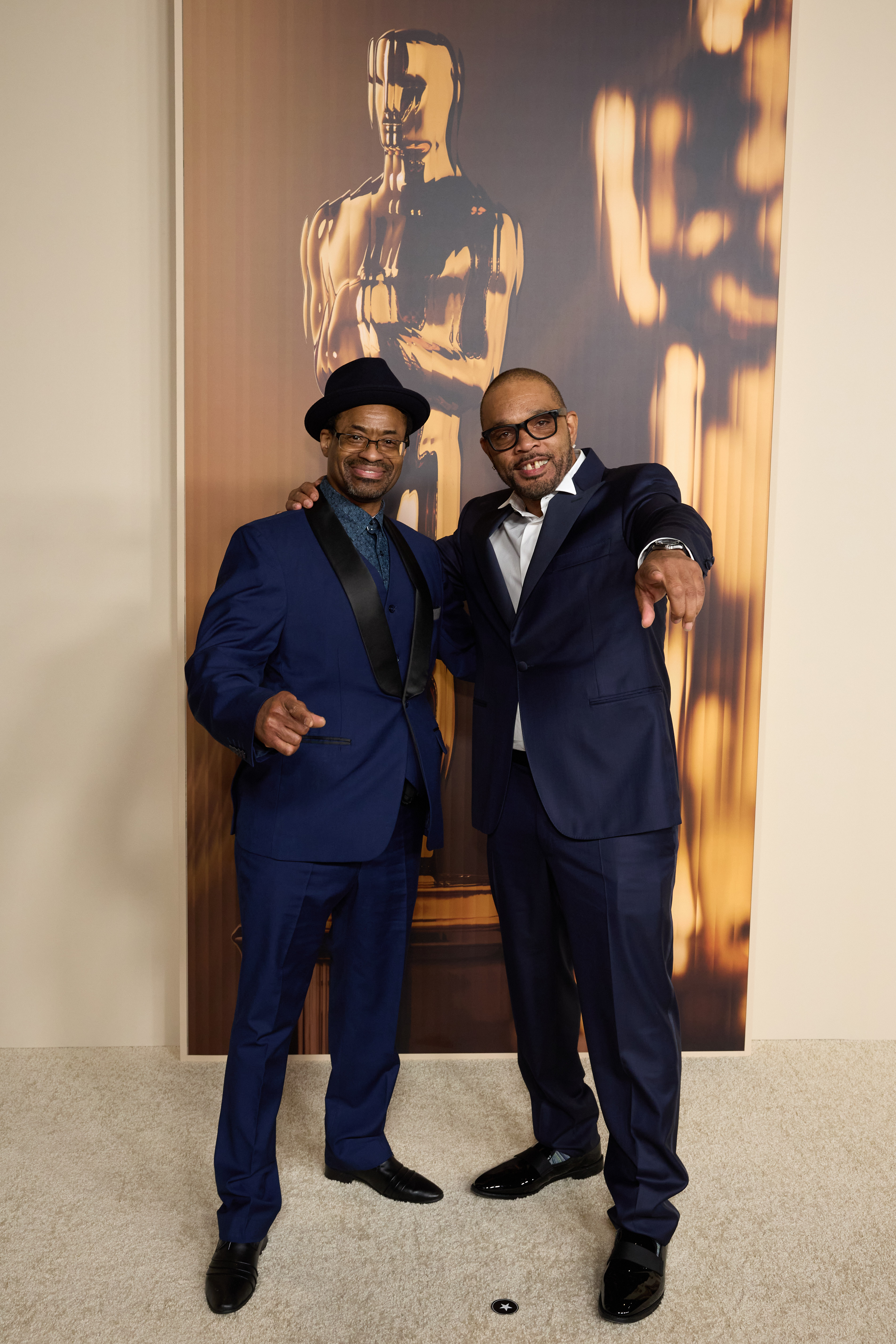 John “Divine G” Whitfield and Clarence Maclin at the 97th Oscars Nominees dinner at the Academy Museum of Motion Pictures on Tuesday, February 25, 2025.