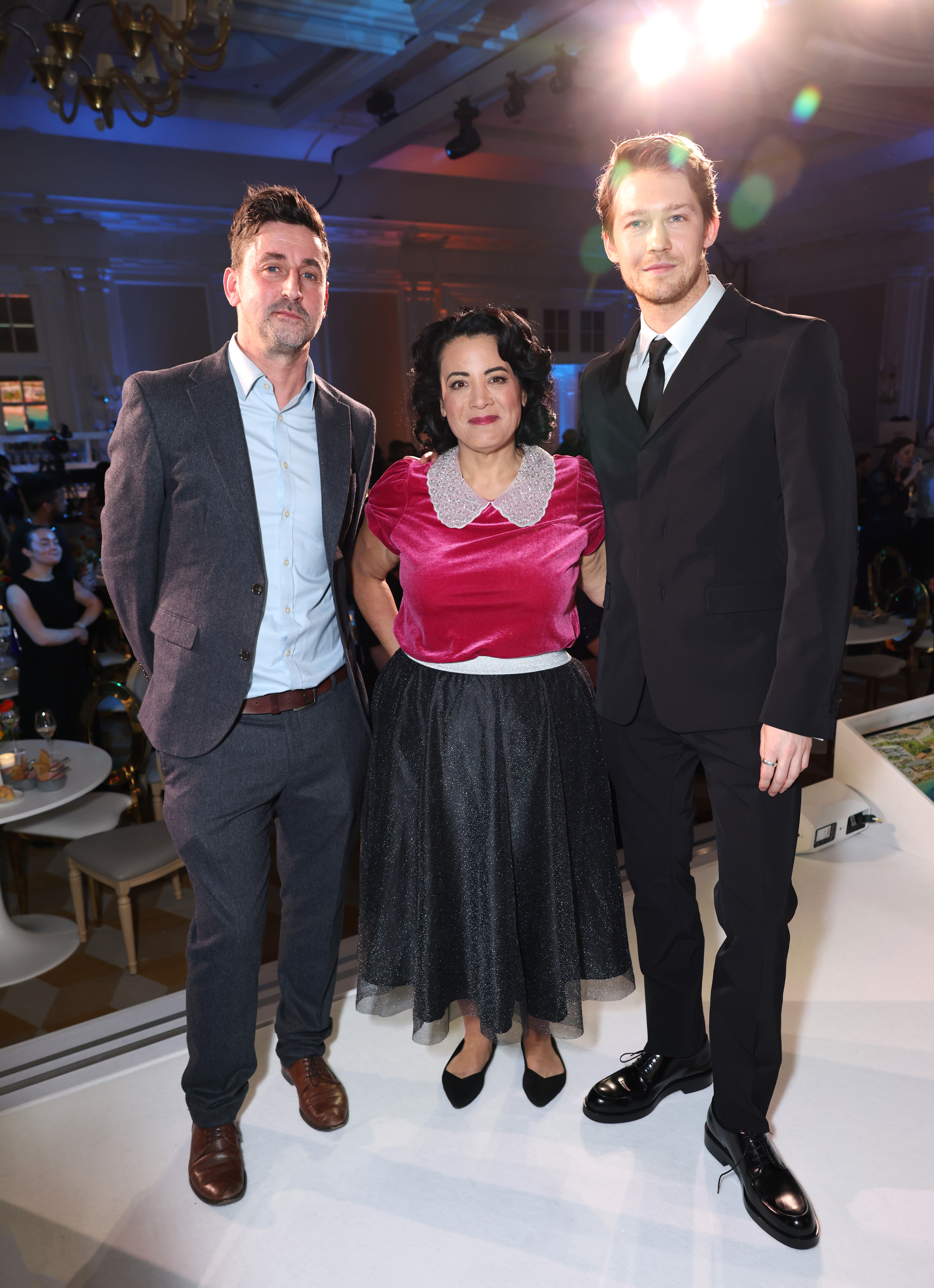 LONDON, ENGLAND - FEBRUARY 13: (L-R) Alex Ritman, Jenelle Riley and Joe Alwyn during the Newport Beach Film Festival UK & IE Honours 2025 on February 13, 2025 in London, England. (Photo by Max Cisotti/Sam Simpson/Dave Benett/Getty Images for Newport Beach Film Festival)