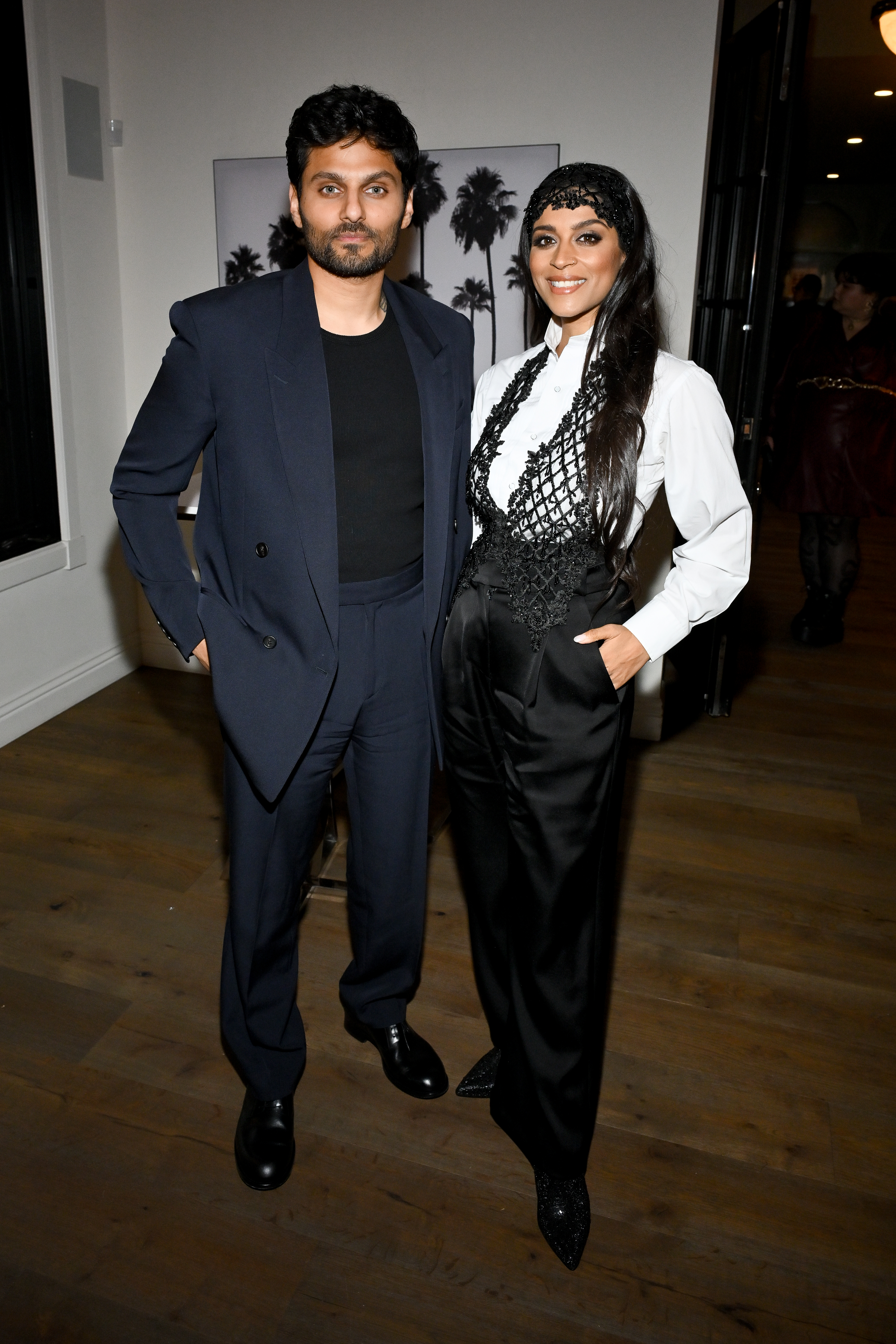 Jay Shetty, Lilly Singh at the 2025 WIF Oscar Nominees Party held at Wheelhouse West Hollywood on February 28, 2025 in Los Angeles, California.