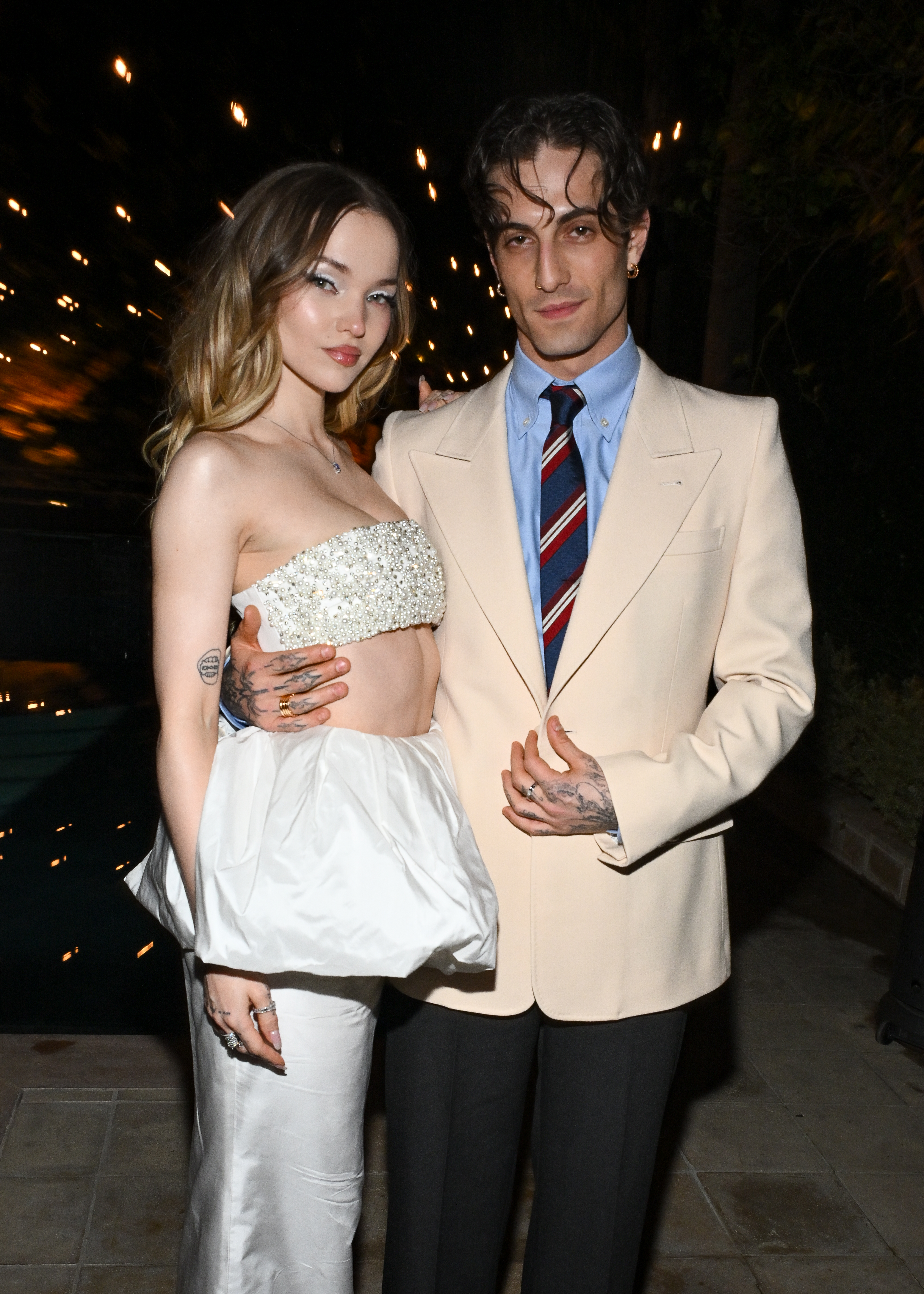 Dove Cameron, Damiano David at the 2025 WIF Oscar Nominees Party held at Wheelhouse West Hollywood on February 28, 2025 in Los Angeles, California.