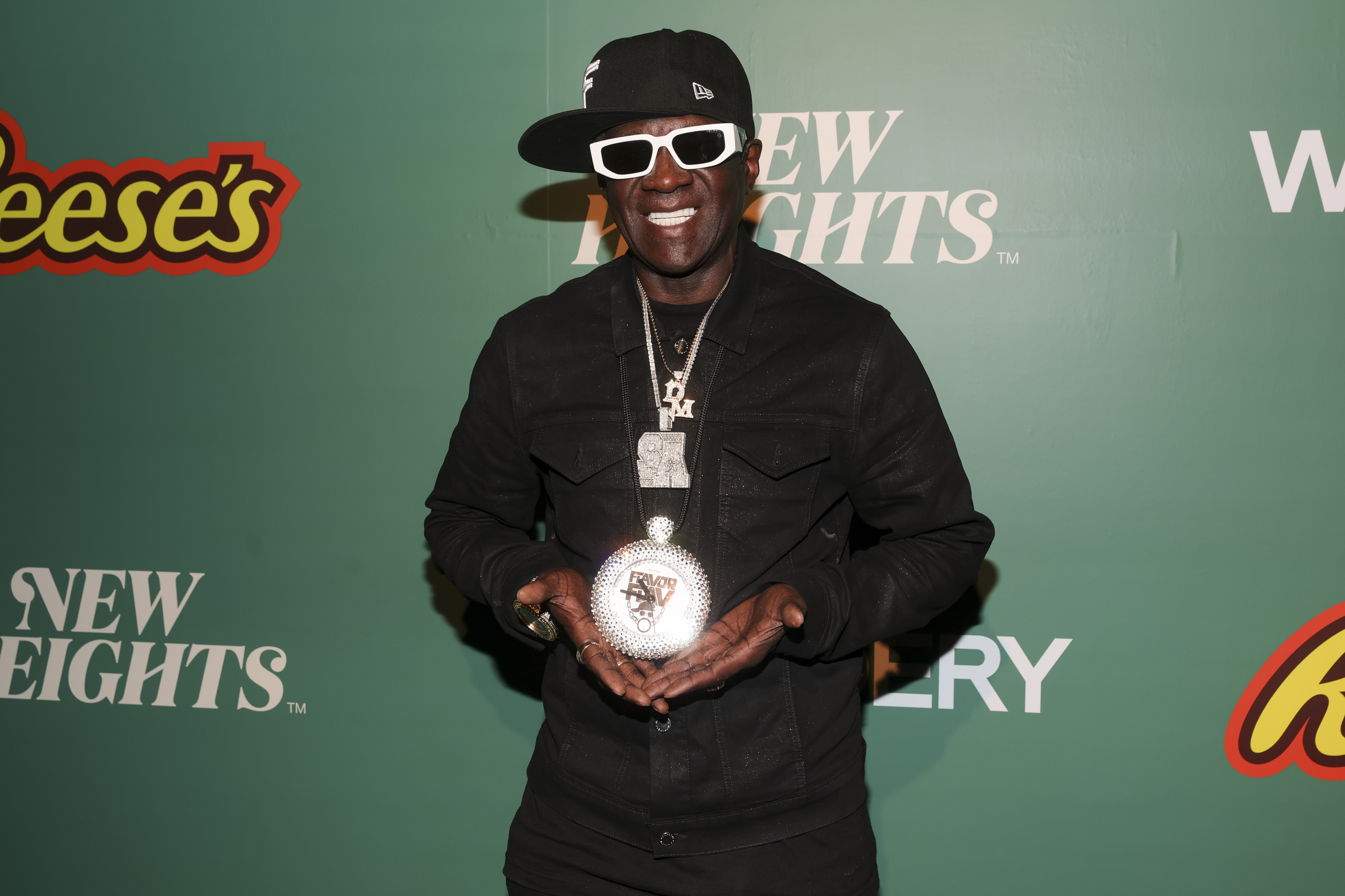 Flavor Flav at Wondery x The New Heights House Party on February 05, 2025 in New Orleans, Louisiana.