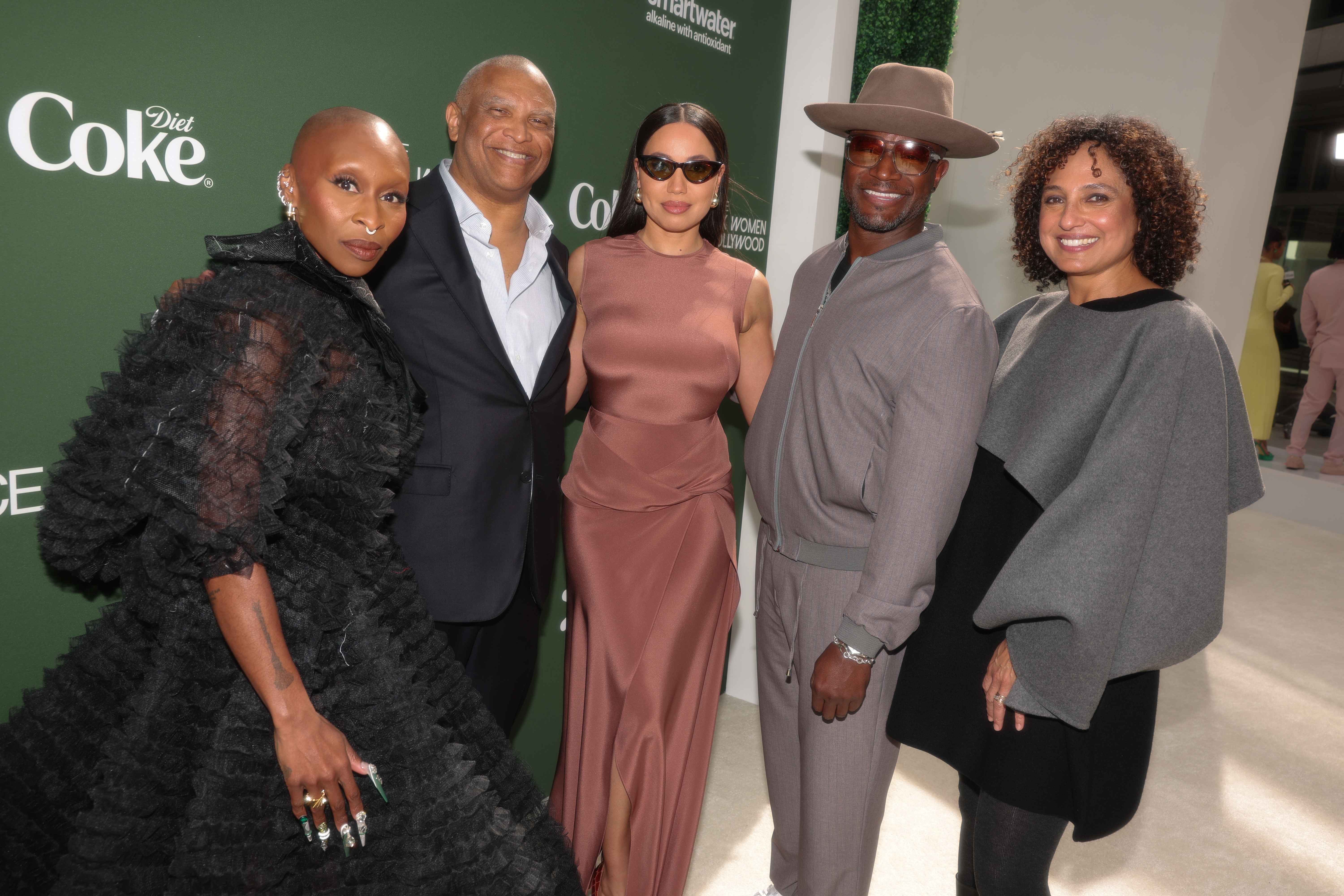 Cynthia Erivo, REGINALD HUDLIN, Jurnee Smollett, Taye Diggs, Shola Lynch at the ESSENCE Black Women In Hollywood Awards held at Fairmont Century Plaza Hotel on February 27, 2025 in Los Angeles, California.