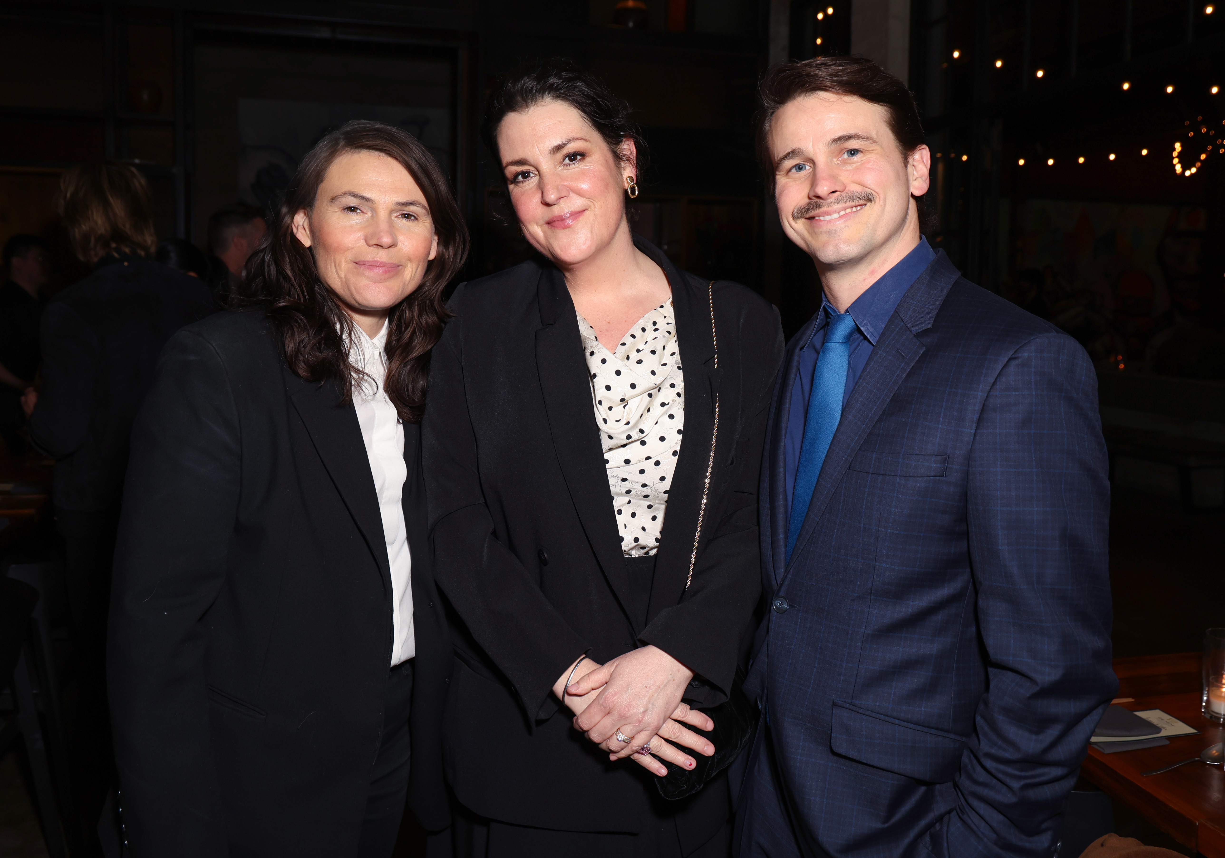 Clea DuVall, Melanie Lynskey and Jason Ritter attend the SAG Awards Spotlight Dinner Hosted by Chef David Chang Presented by Campari® in support of the SAG-AFTRA Foundation on Tuesday, February 18, 2025 at Majordomo in Los Angeles.