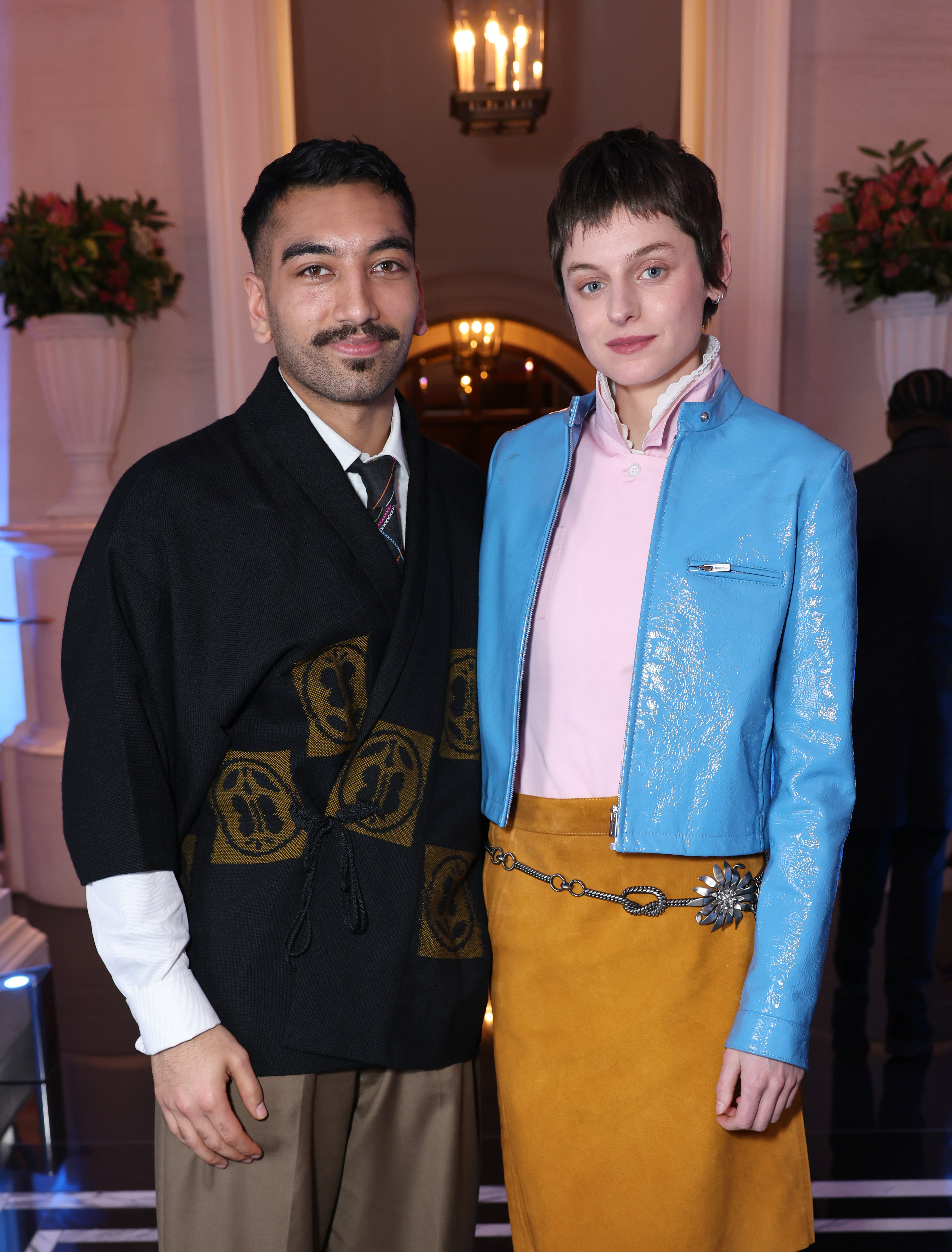 LONDON, ENGLAND - FEBRUARY 13: Nabhaan Rizwan and Emma Corrin attend the Newport Beach Film Festival UK & IE Honours 2025 on February 13, 2025 in London, England. (Photo by Max Cisotti/Sam Simpson/Dave Benett/Getty Images for Newport Beach Film Festival)