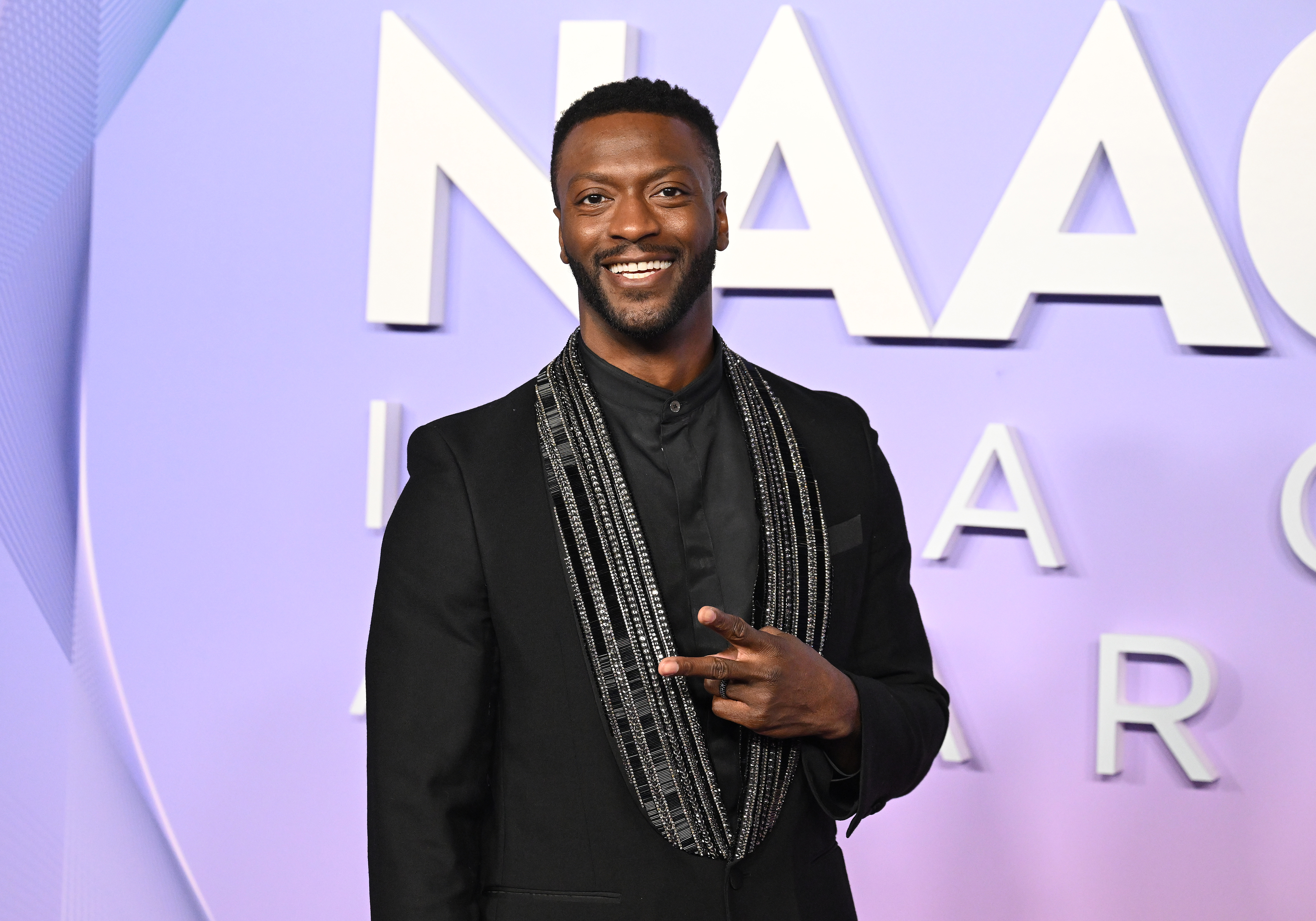 Aldis Hodge at the 56th NAACP Image Awards held at the Pasadena Civic Auditorium on February 22, 2025 in Los Angeles, California.