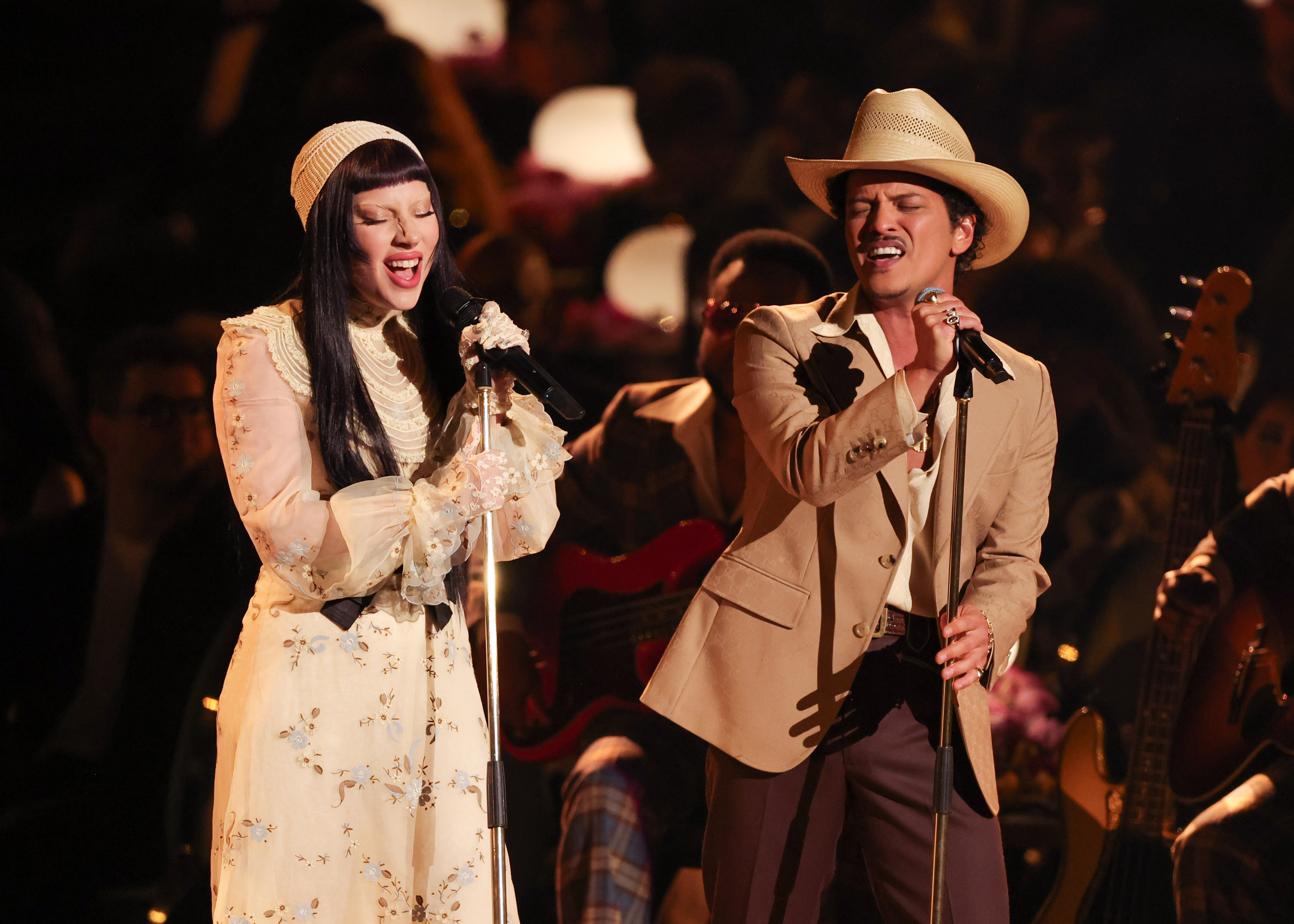 Lady Gaga, Bruno Mars at the 67th GRAMMY Awards held at the Crypto.com Arena on February 2, 2025 in Los Angeles, California. (Photo by Christopher Polk/Billboard via Getty Images)