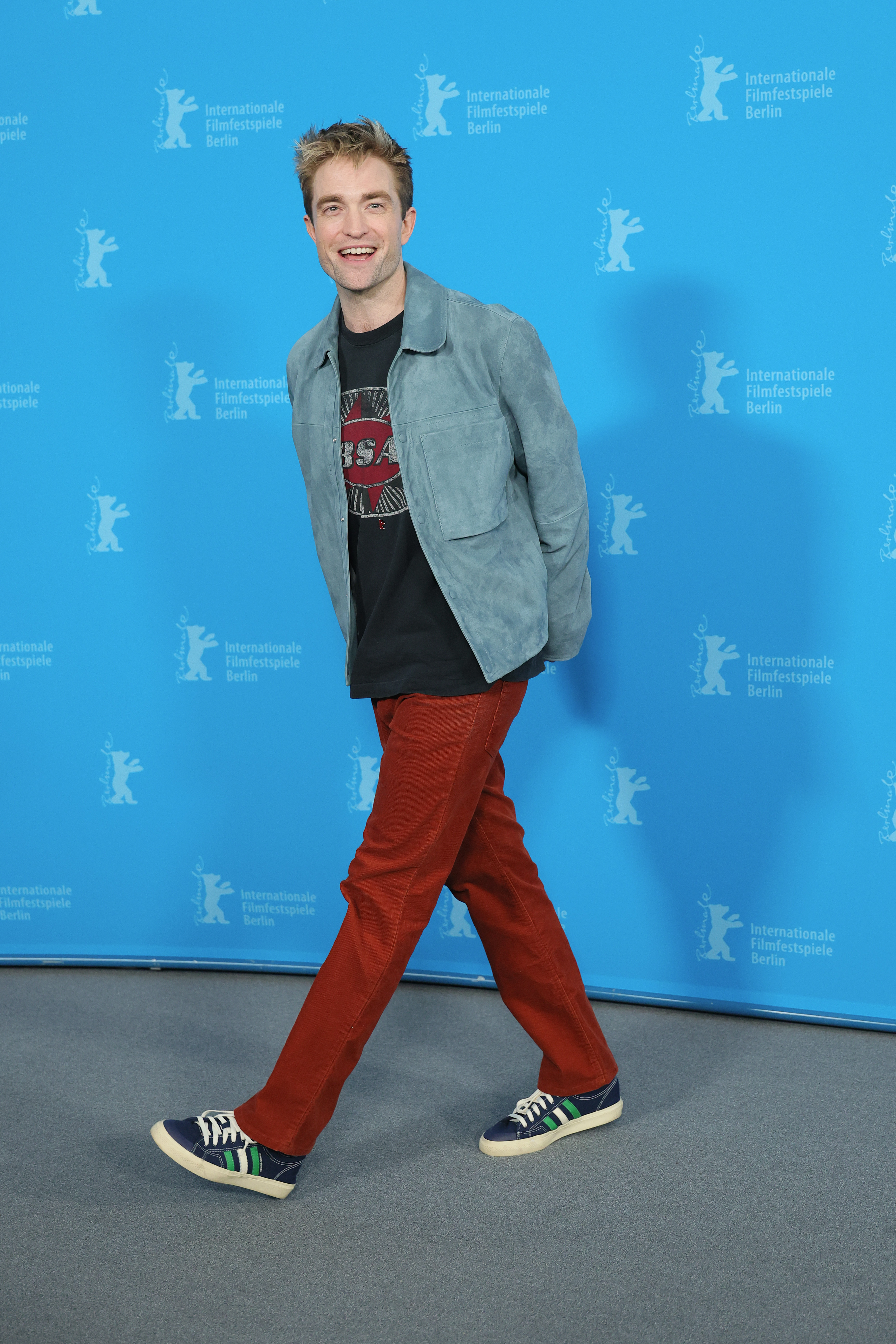 BERLIN, GERMANY - FEBRUARY 15: Robert Pattinson poses at the "Mickey 17" photocall during the 75th Berlinale International Film Festival Berlin at Grand Hyatt Hotel on February 15, 2025 in Berlin, Germany. (Photo by Andreas Rentz/Getty Images)