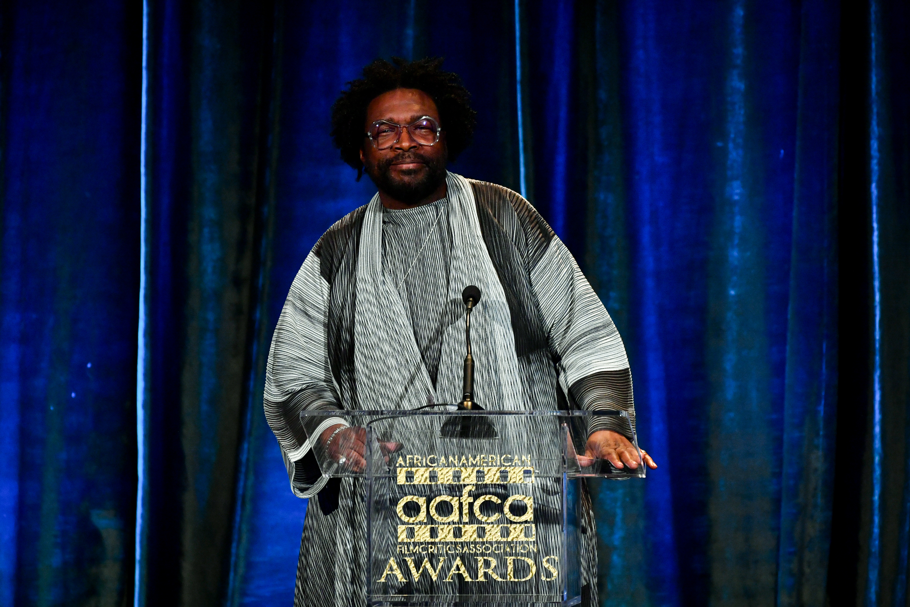 Questlove speaks onstage at the 16th Annual AAFCA Film Awards held at the Beverly Wilshire, A Four Seasons Hotel on February 19, 2025 in Los Angeles, California. (Photo by Alberto Rodriguez/Variety via Getty Images)