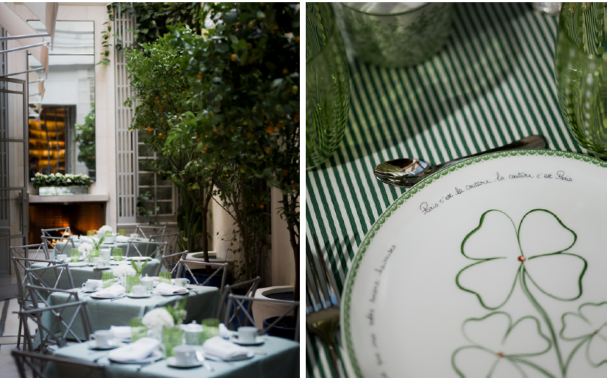 The Dior-inspired tea service will be at Majorelle in The Lowell hotel.