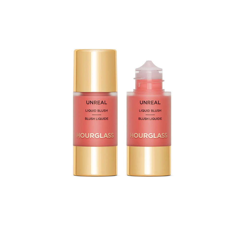 two bottles of liquid blush in a coral color