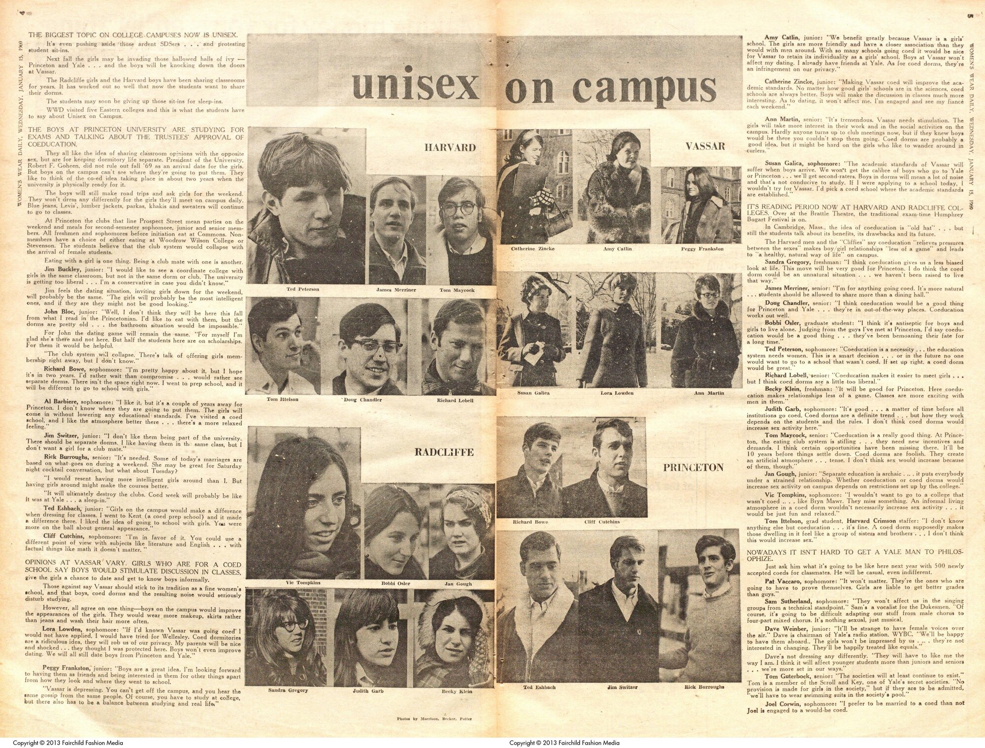 "Unisex On Campus" appeared in WWD on Jan. 15, 1969.