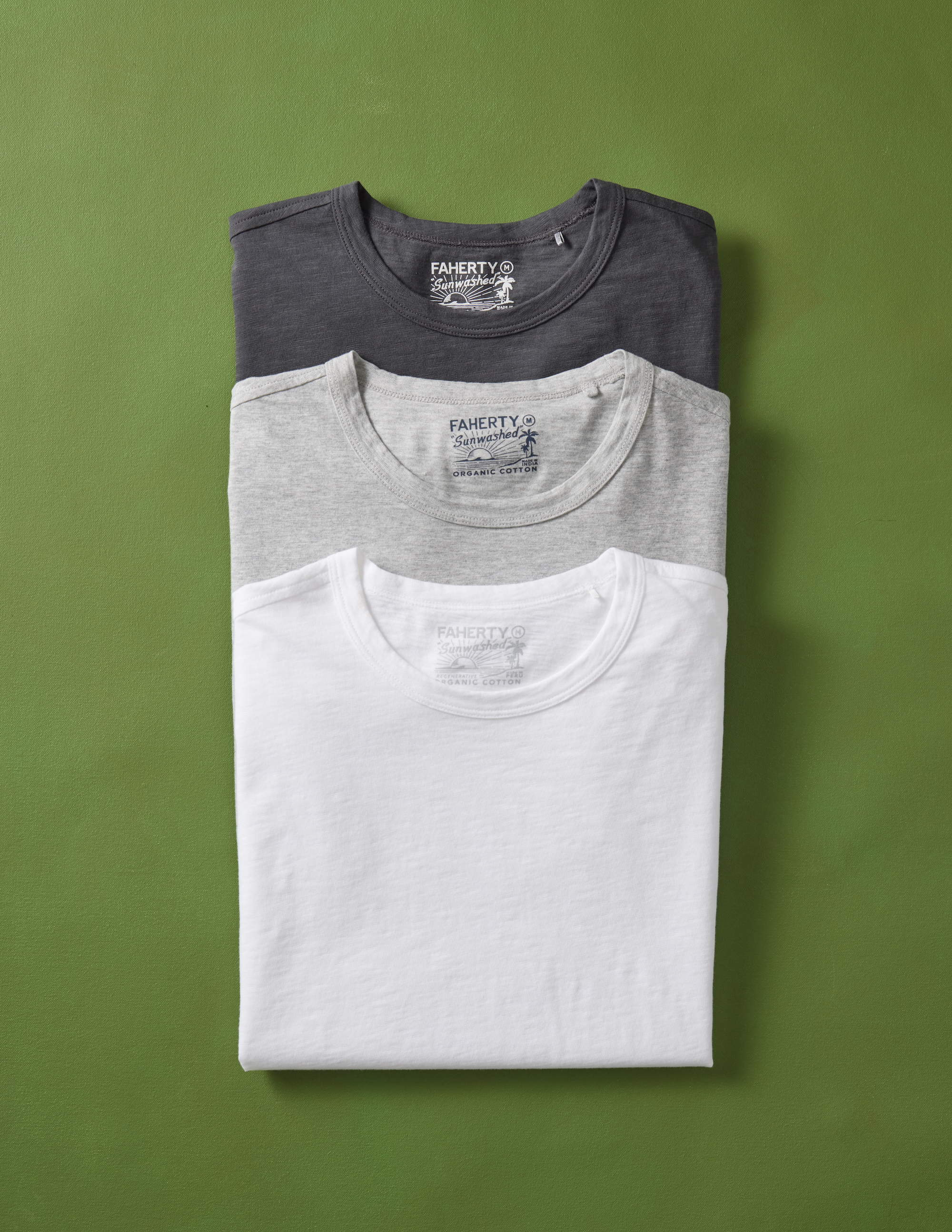 Faherty's relaunched Sunwashed tee.