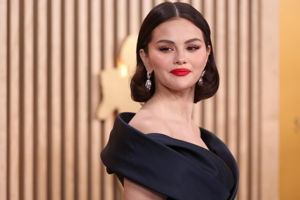Selena Gomez at the 31st Screen Actors Guild Awards held at Shrine Auditorium and Expo Hall on February 23, 2025 in Los Angeles, California.