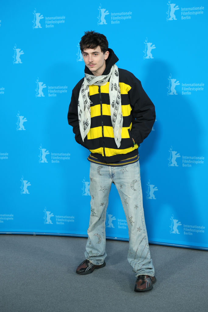 BERLIN, GERMANY - FEBRUARY 14: Timothée Chalamet poses at the
