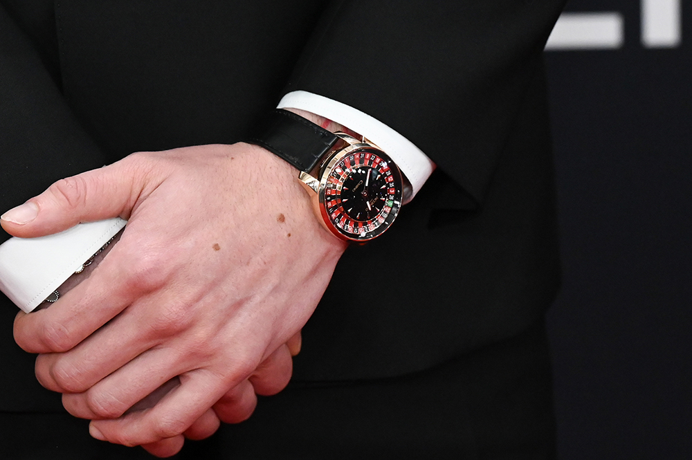 Peso Pluma attends the 2025 Grammy Awards on Feb. 2 in Los Angeles, watches, Jacob & Co.