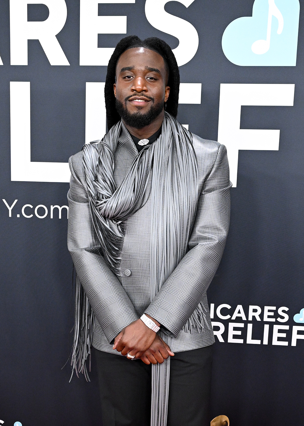 Shaboozey attends the 2025 Grammy Awards on Feb. 2 in Los Angeles, watches, Jacob & Co.