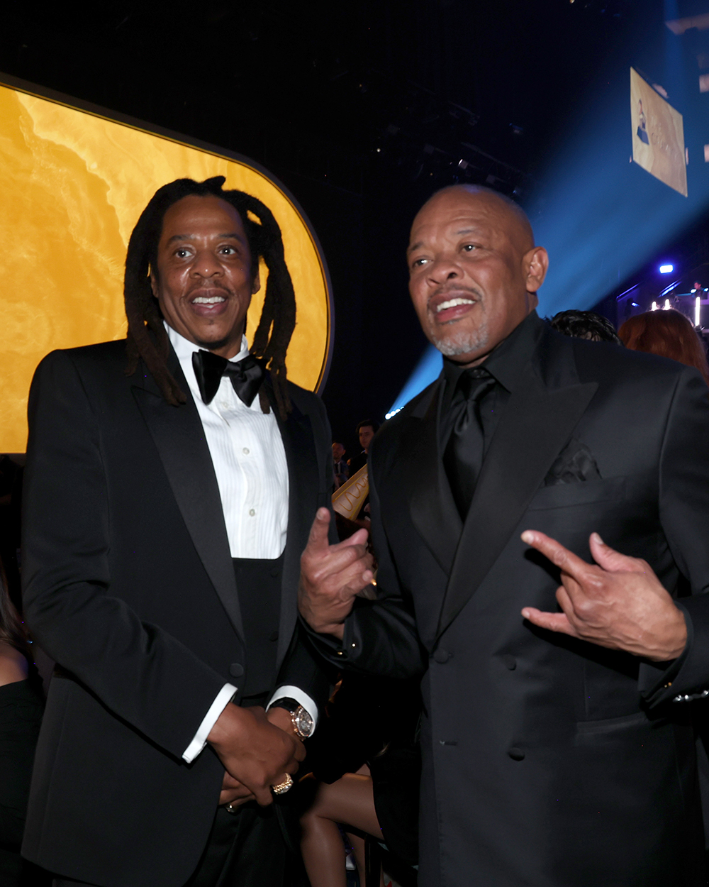Jay-Z and Dr. Dre attend the 2025 Grammy Awards on Feb. 2 in Los Angeles, watches, Patek Philippe