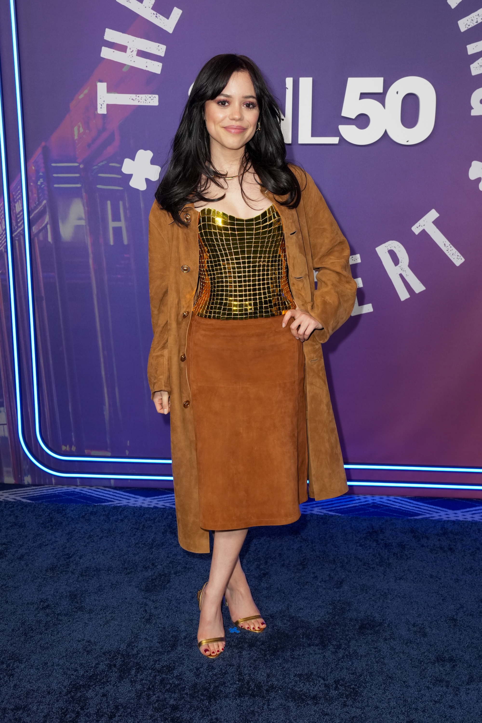 Jenna Ortega at SNL50: The Homecoming Concert at Radio City Music Hall on February 14, 2025 in New York, New York.