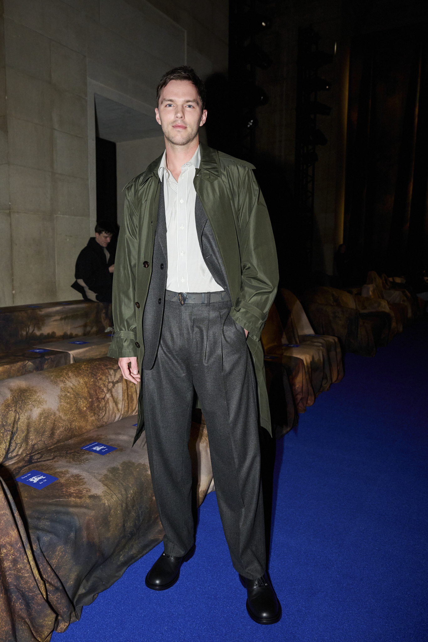 Celebrities Front Row at Burberry Fall 2025 Ready-to-Wear Show Photos Nicholas Hoult