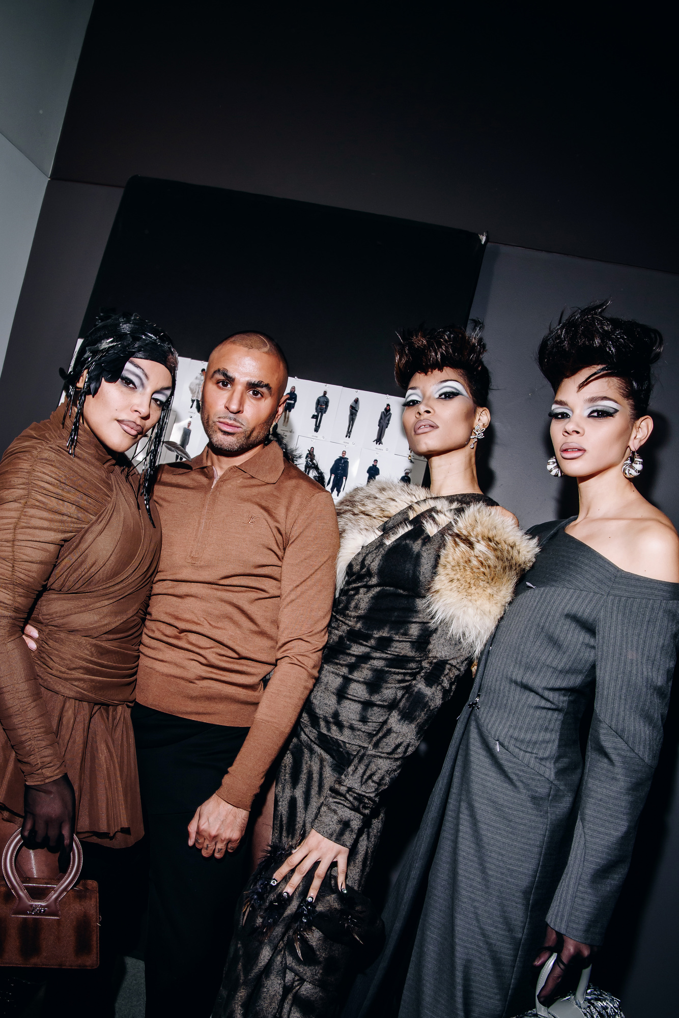 Backstage at the Luar spring 2025 ready-to-wear show at New York Fashion Week.