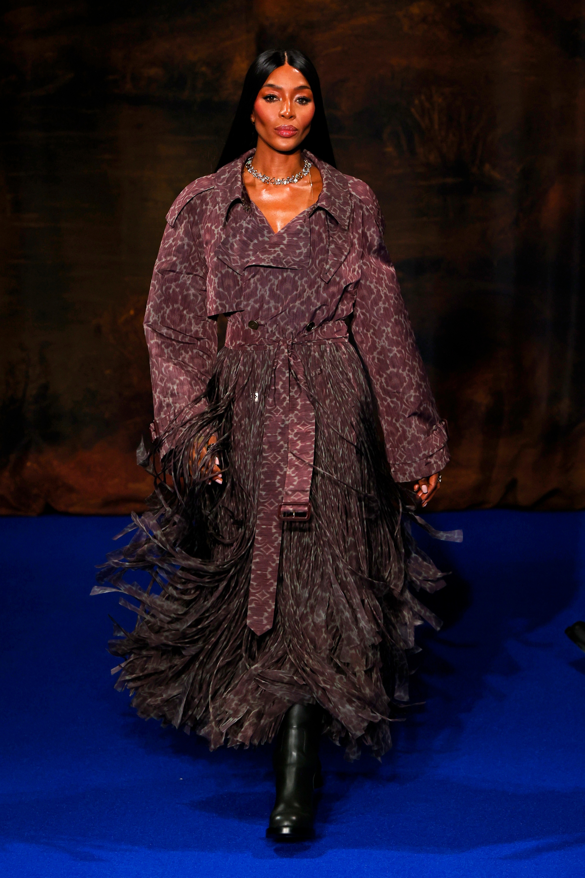 Naomi Campbell, Burberry, London Fashion Week, runway