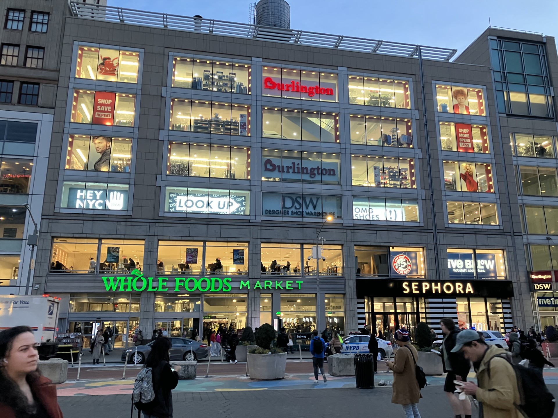 The variety of retail on 14th Street in Union Square.