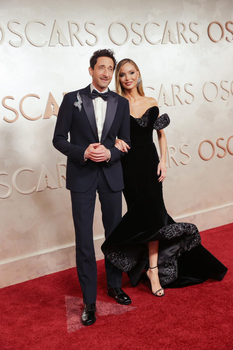 Adrien Brody, Georgina Chapman at the 97th Oscars held at the Dolby Theatre on March 2, 2025 in Hollywood, California.