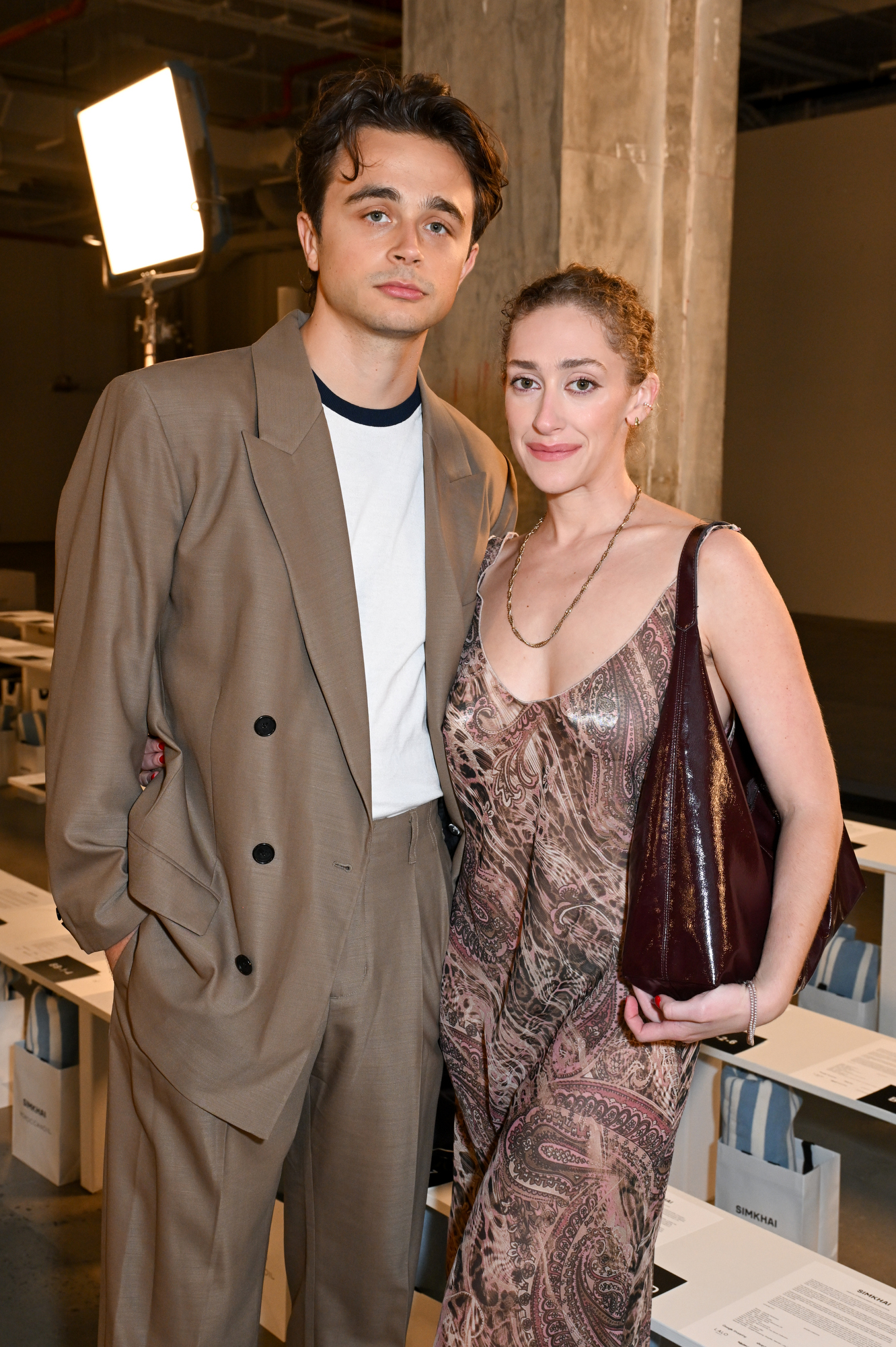 Ben Ahlers and Micaela Diamond at the Simkhai Spring 2026 Ready-to-Wear show