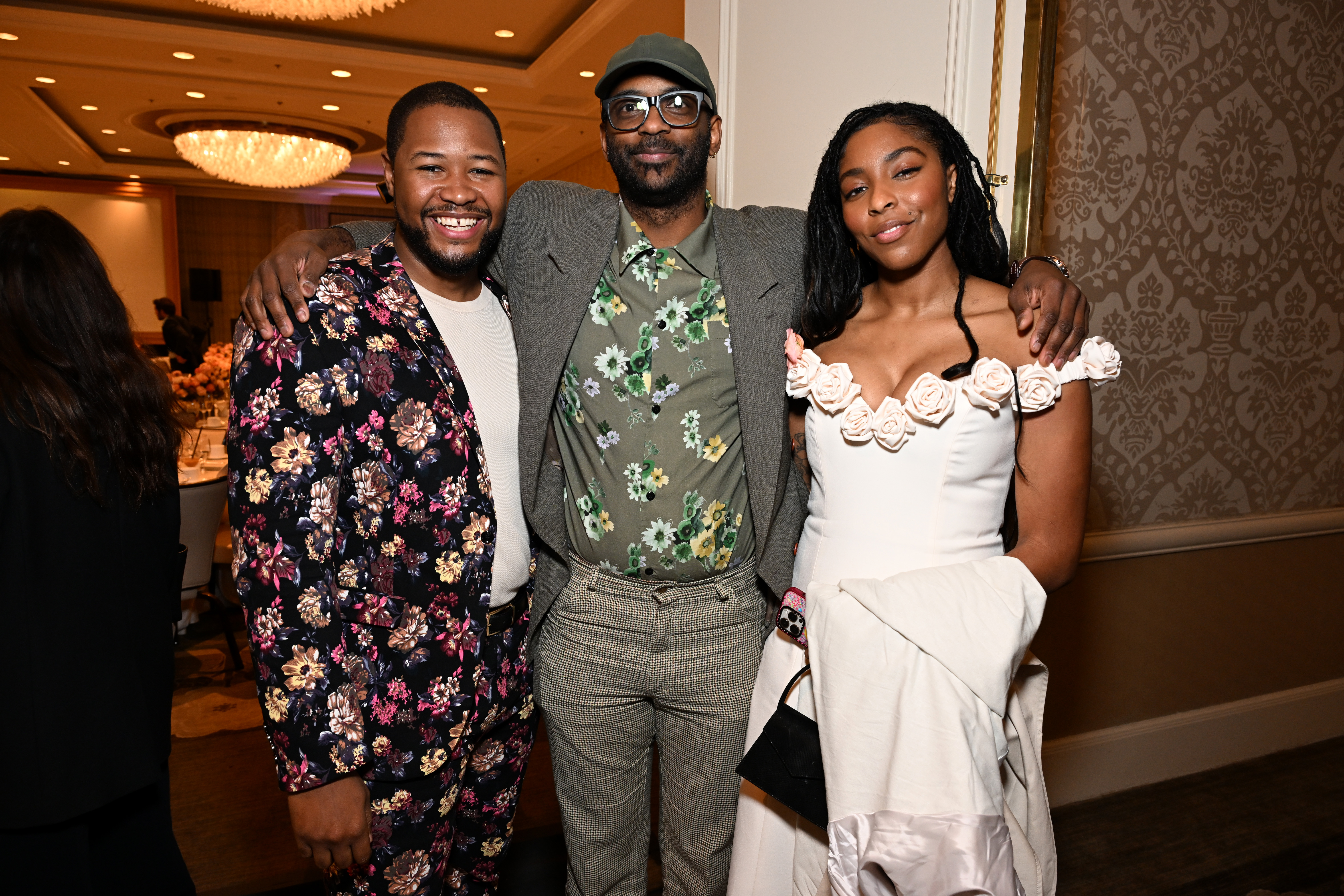 LOS ANGELES, CALIFORNIA - FEBRUARY 06: (L-R) Luke Tennie, RaMell Ross and Jessica Williams attend the AFI Awards at Four Seasons Hotel Los Angeles at Beverly Hills on February 06, 2025 in Los Angeles, California. (Photo by Michael Kovac/Getty Images for AFI)
