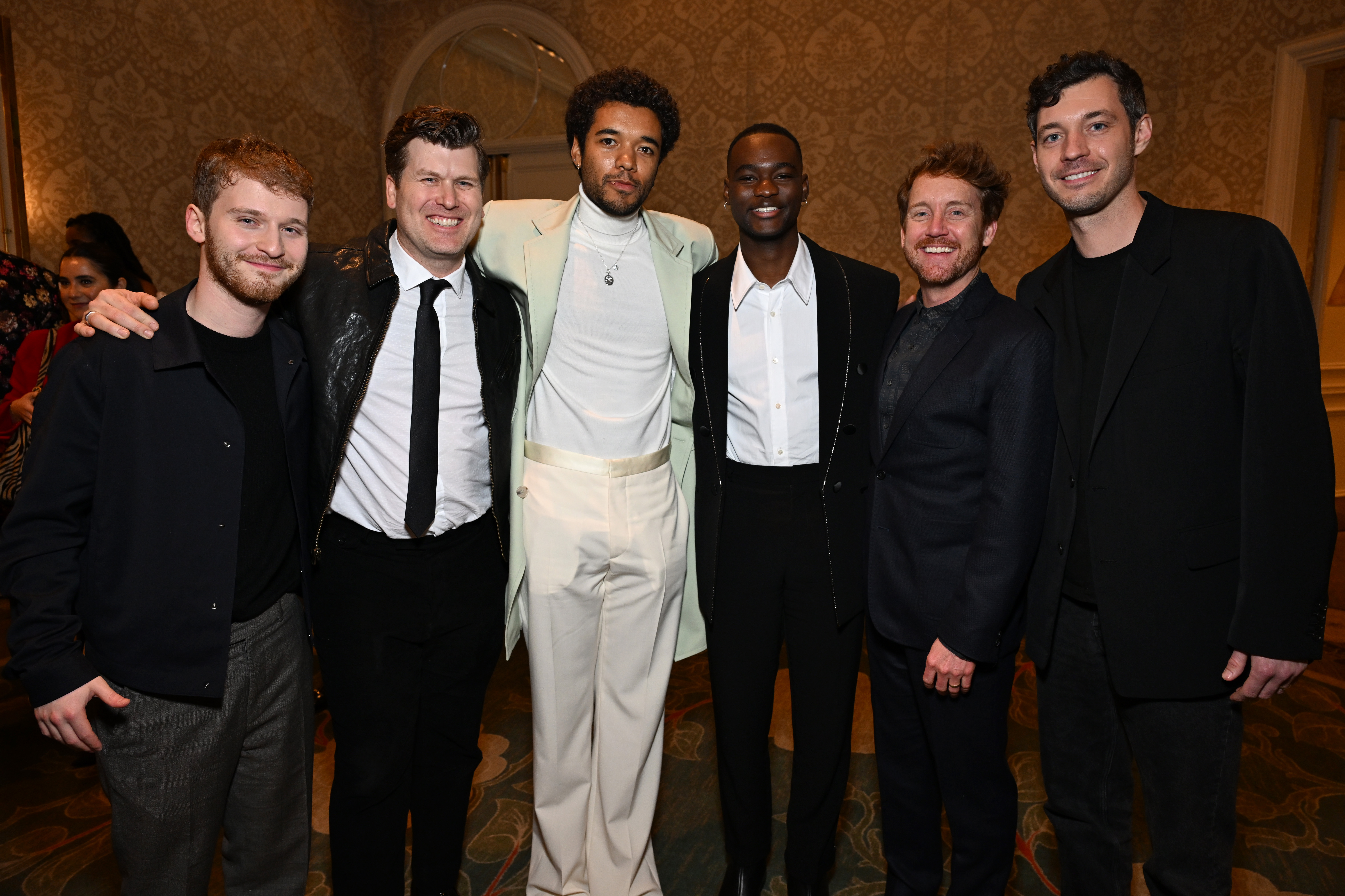 LOS ANGELES, CALIFORNIA - FEBRUARY 06: (L-R) Fred Hechinger, Greg Kwedar, Brandon Wilson, Ethan Herisse, Clint Bentley and Alex Coco attend the AFI Awards at Four Seasons Hotel Los Angeles at Beverly Hills on February 06, 2025 in Los Angeles, California. (Photo by Michael Kovac/Getty Images for AFI)