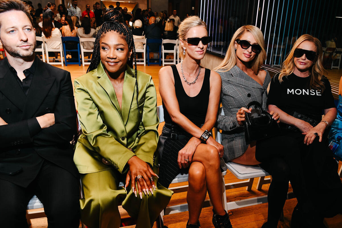 Front row attendees at Monse's spring 2025 show.