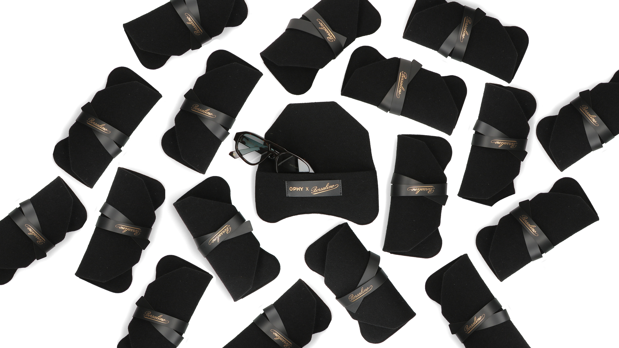 The Ophy x Borsalino eyewear capsule collection.