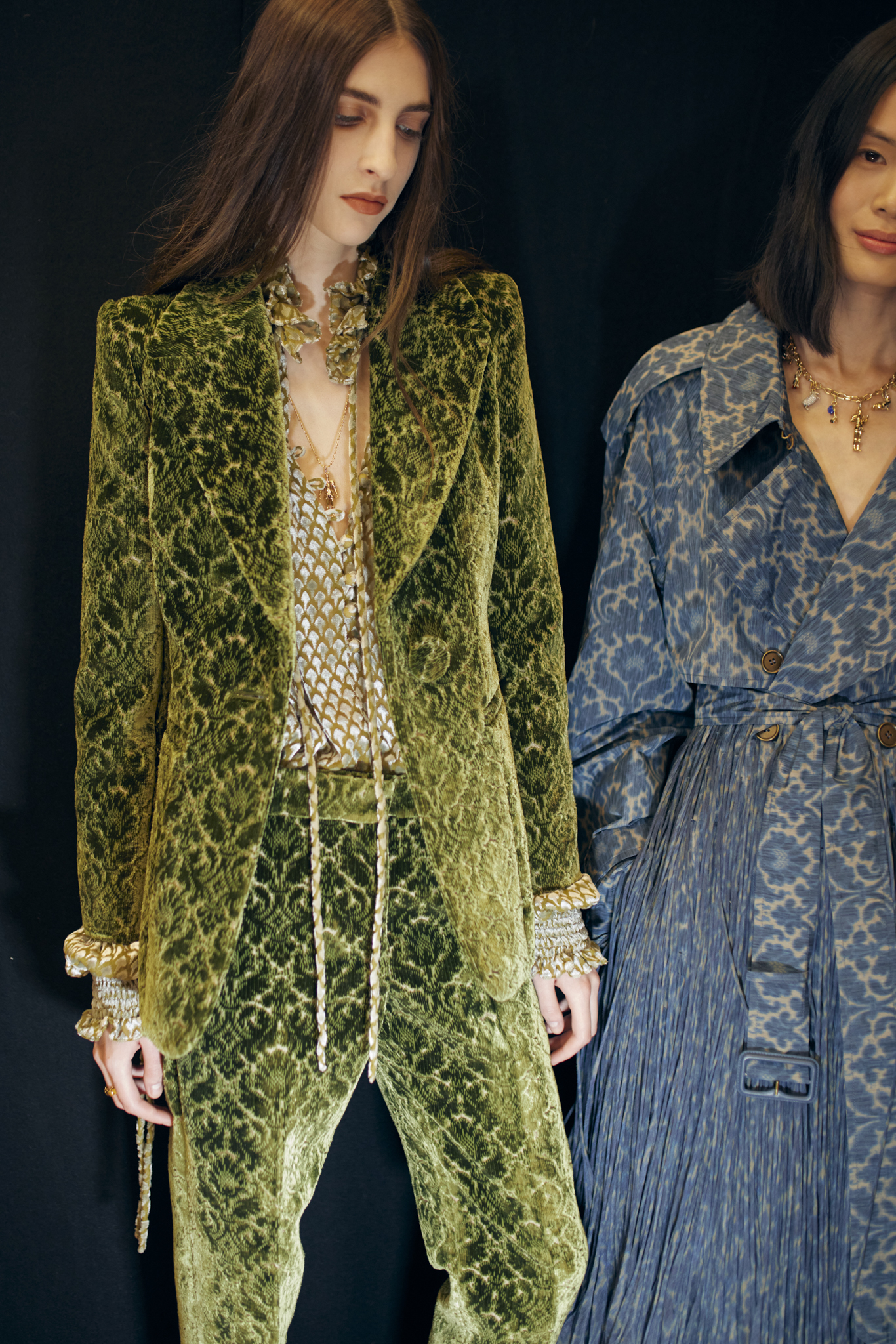 Backstage at Burberry Fall 2025 Ready-to-Wear Collection at London Fashion Week