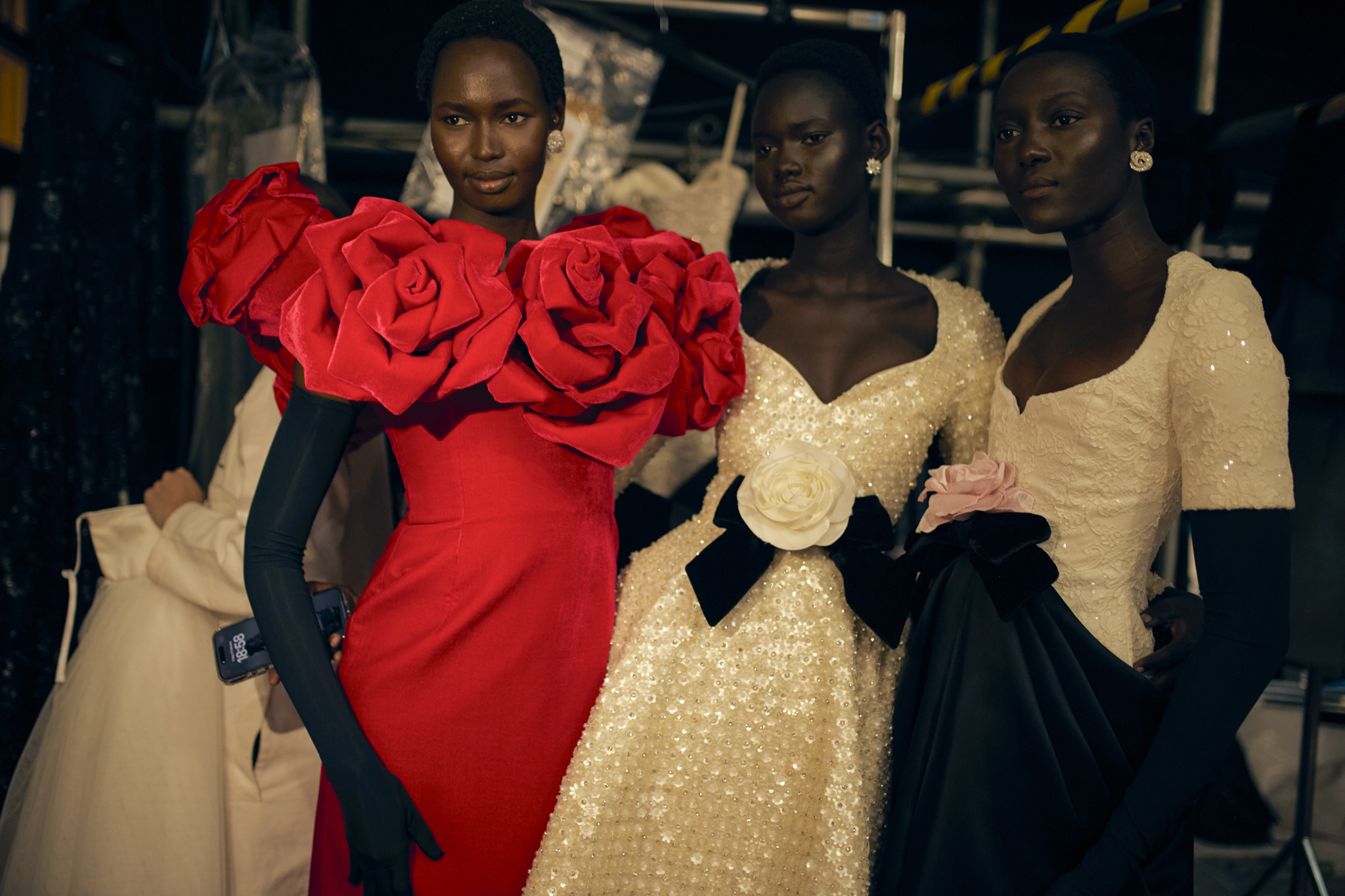 Backstage at Richard Quinn Fall 2025 Ready-to-Wear Collection