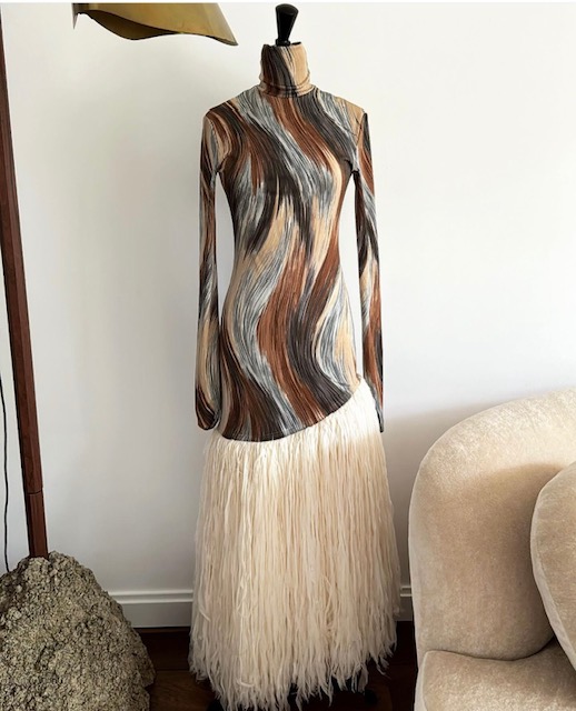 The organza feather dress from Celine Summer 2018 Collection