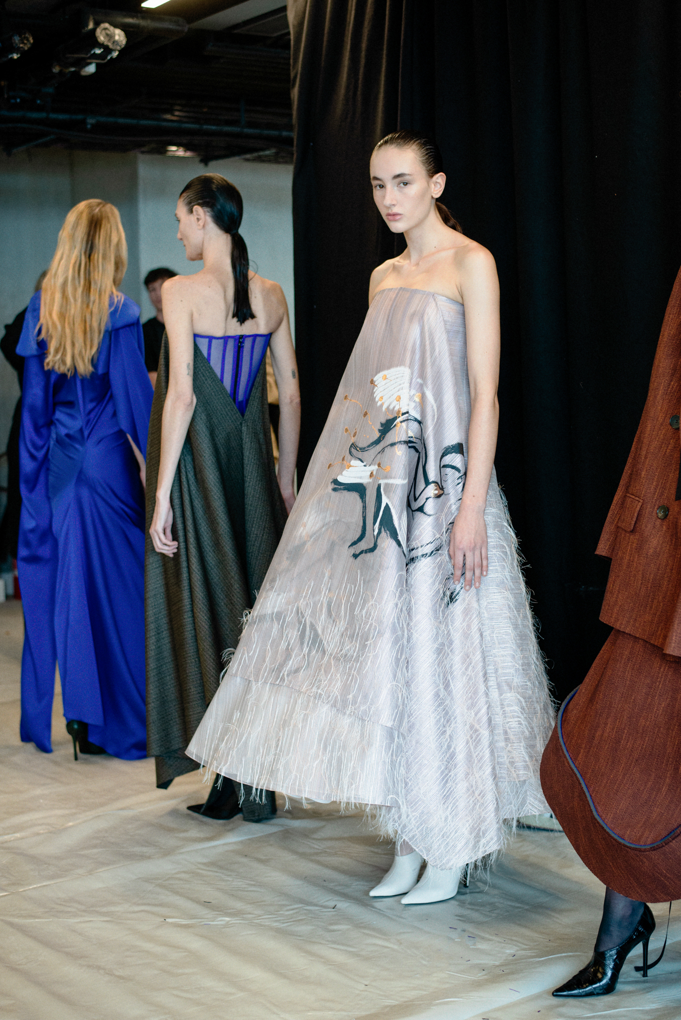 Backstage at Roksanda Fall 2025 Ready-to-Wear Collection at London Fashion Week