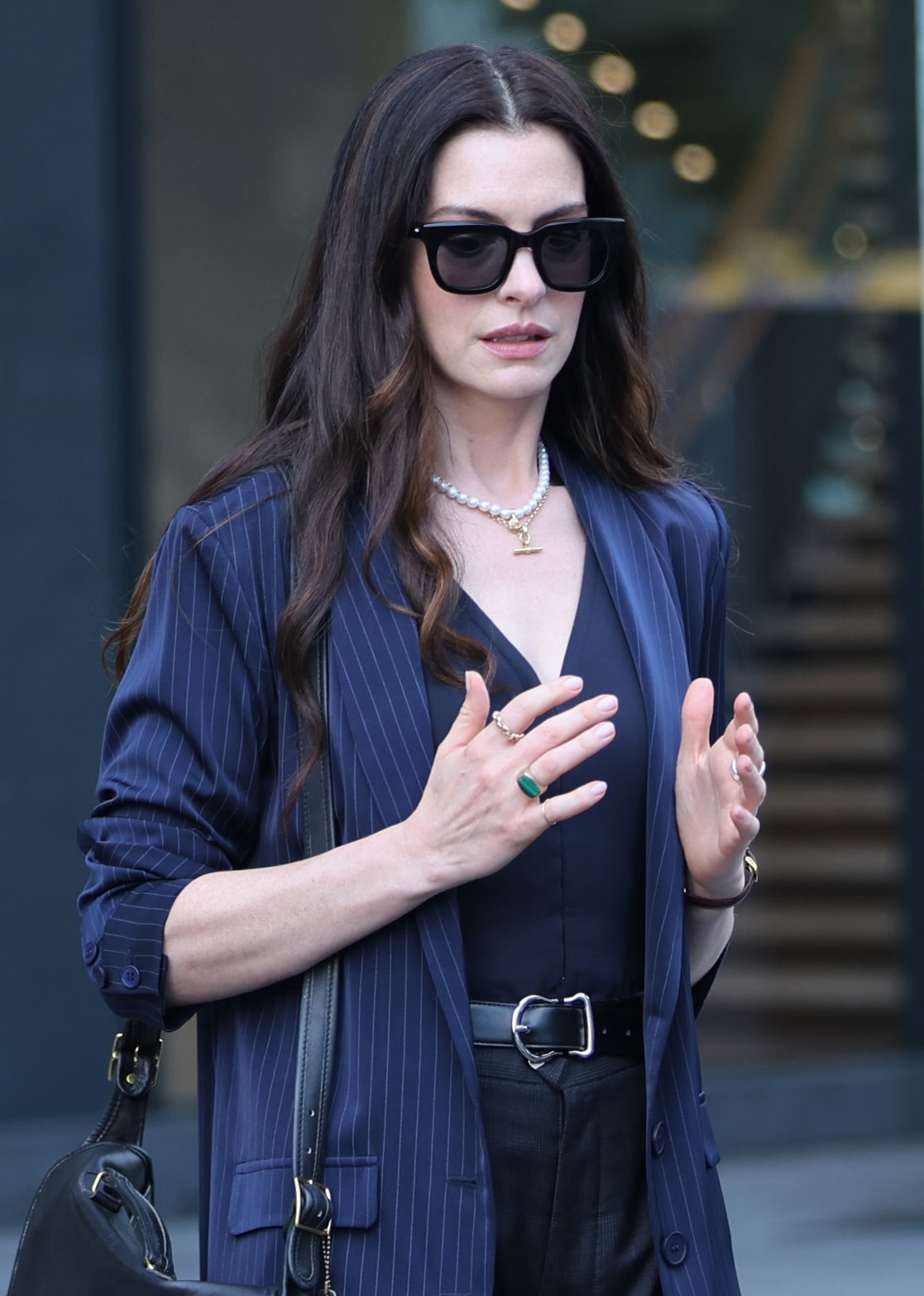 NEW YORK, NY - JULY 29: Anne Hathaway and Meryl Streep are seen filming scenes at the