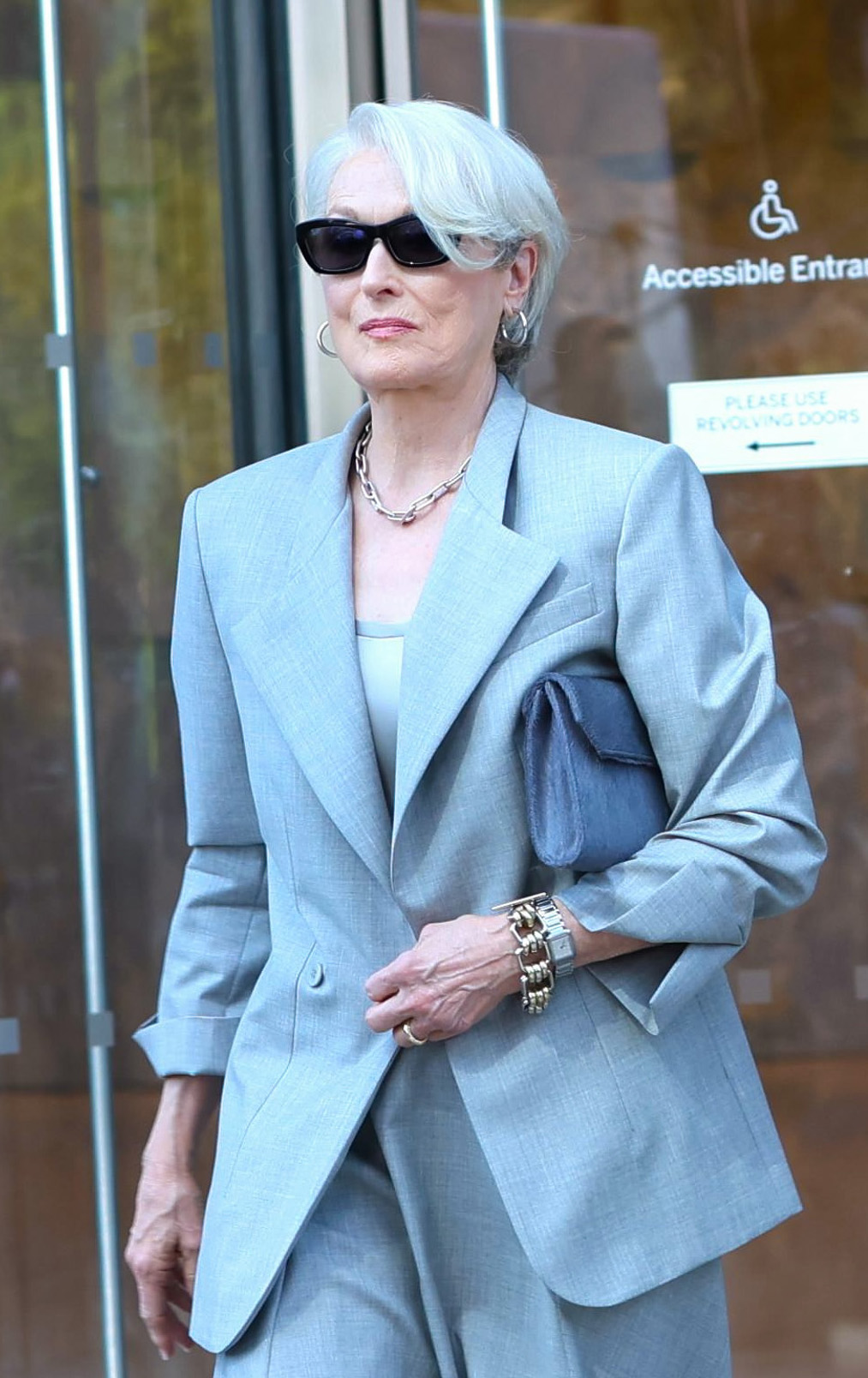 NEW YORK, NY - JULY 29: Meryl Streep and Anne Hathaway are seen filming scenes at the